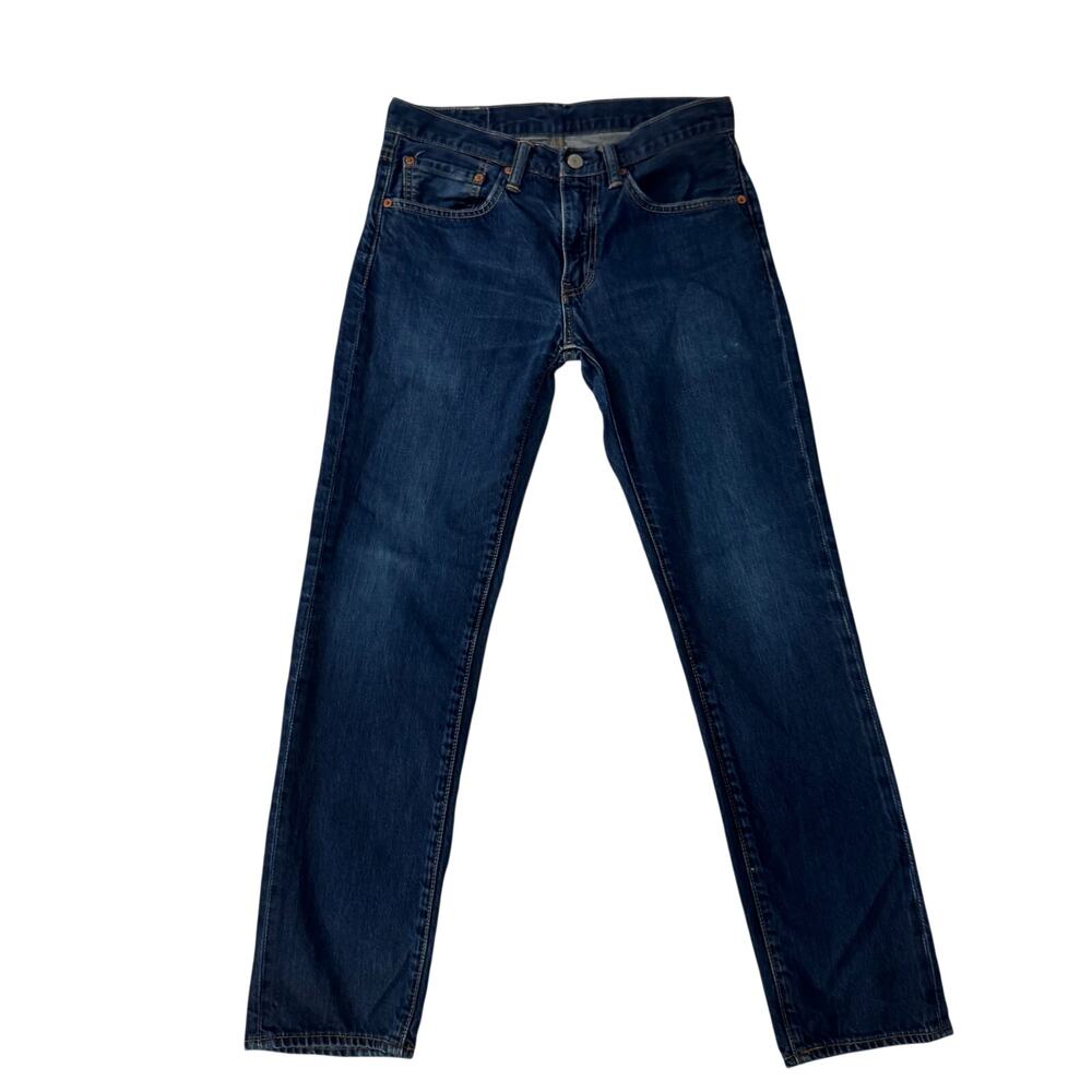Levi's 511 Slim Fit Jeans W31 L30 Dark Rinse Mid Rise Straight Leg Americana - Picture 2 of 14